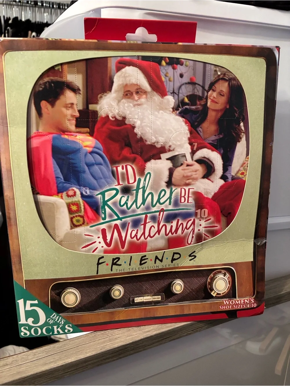 NWT Friends 'I'd Rather Be Watching' Holiday Socks Advent (Women)